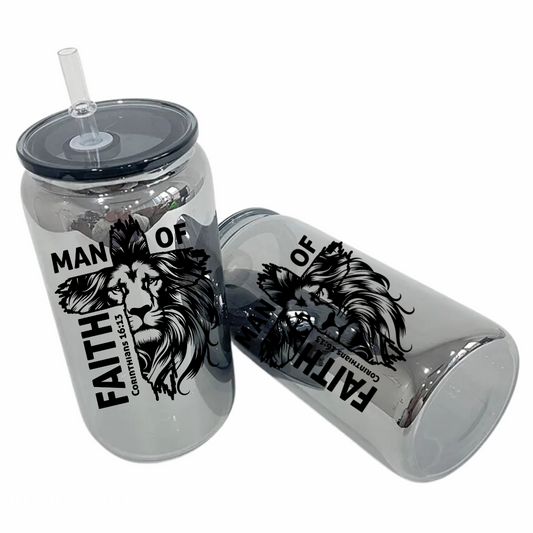 UV DTF Cup Decal- (Lion) Man Of Faith