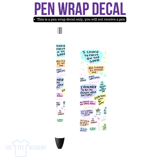 UV DTF Pen Wrap- Self Love Journal