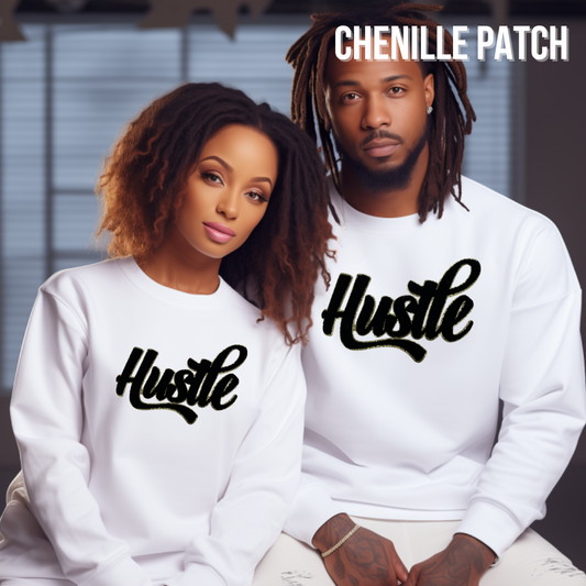 Hustle- Chenille Patch Transfer