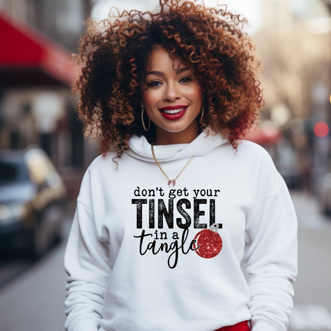 Tinsel In a Tangle Matte Clear Film Screen Print Transfer The Tee