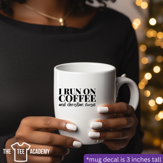 I Run On Coffee- UV DTF Cup Decal