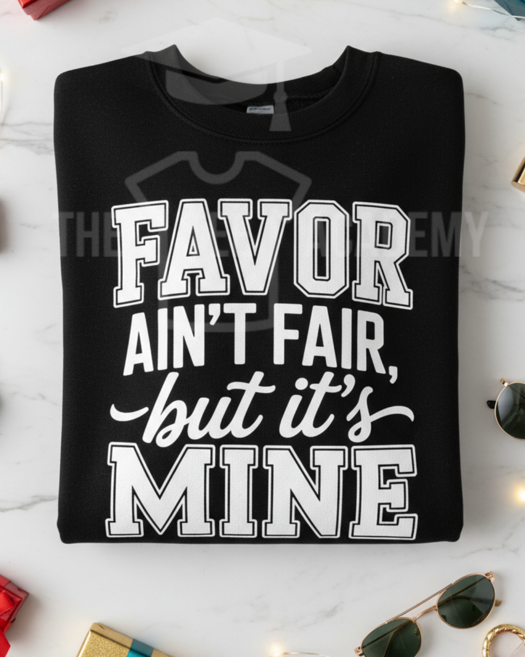 (White) Favor Ain't Fair- Screen Print Transfer