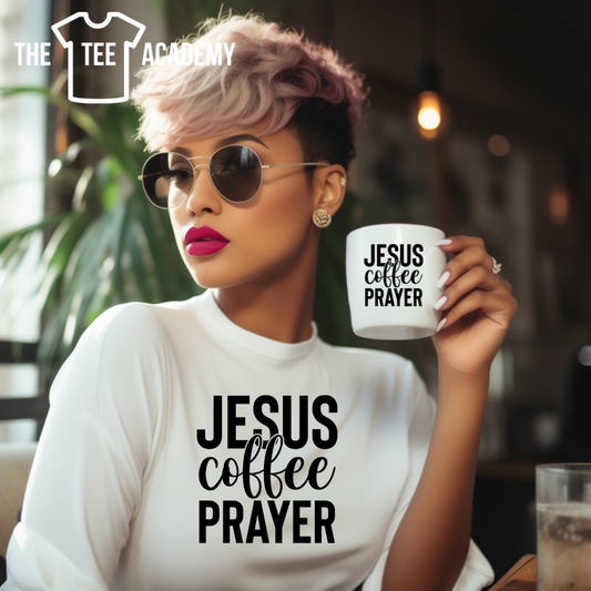 UV DTF Cup Decal- Jesus Coffee, Prayer