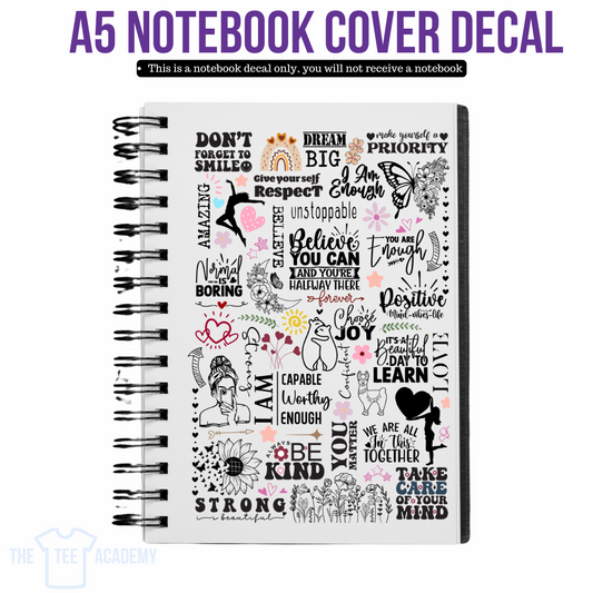 UV DTF Planner Cover Decal - Believe You Can