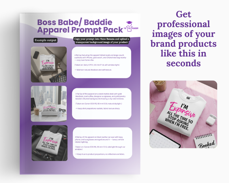 Boss Babe/Baddie Apparel Prompt Pack