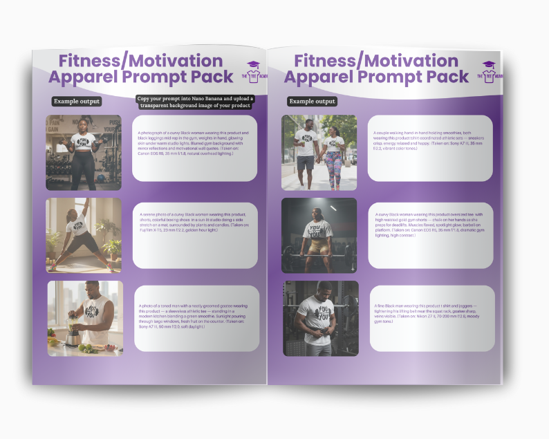 Fitness Motivation Apparel Prompt Pack
