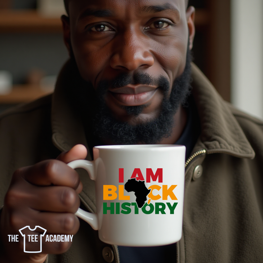 UV DTF Cup Decal- (African Imprint) I Am Black History