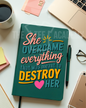 UV DTF Planner Cover Decal- She Overcame Everything