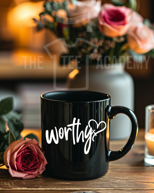 UV DTF Cup Decal- (White) Worthy
