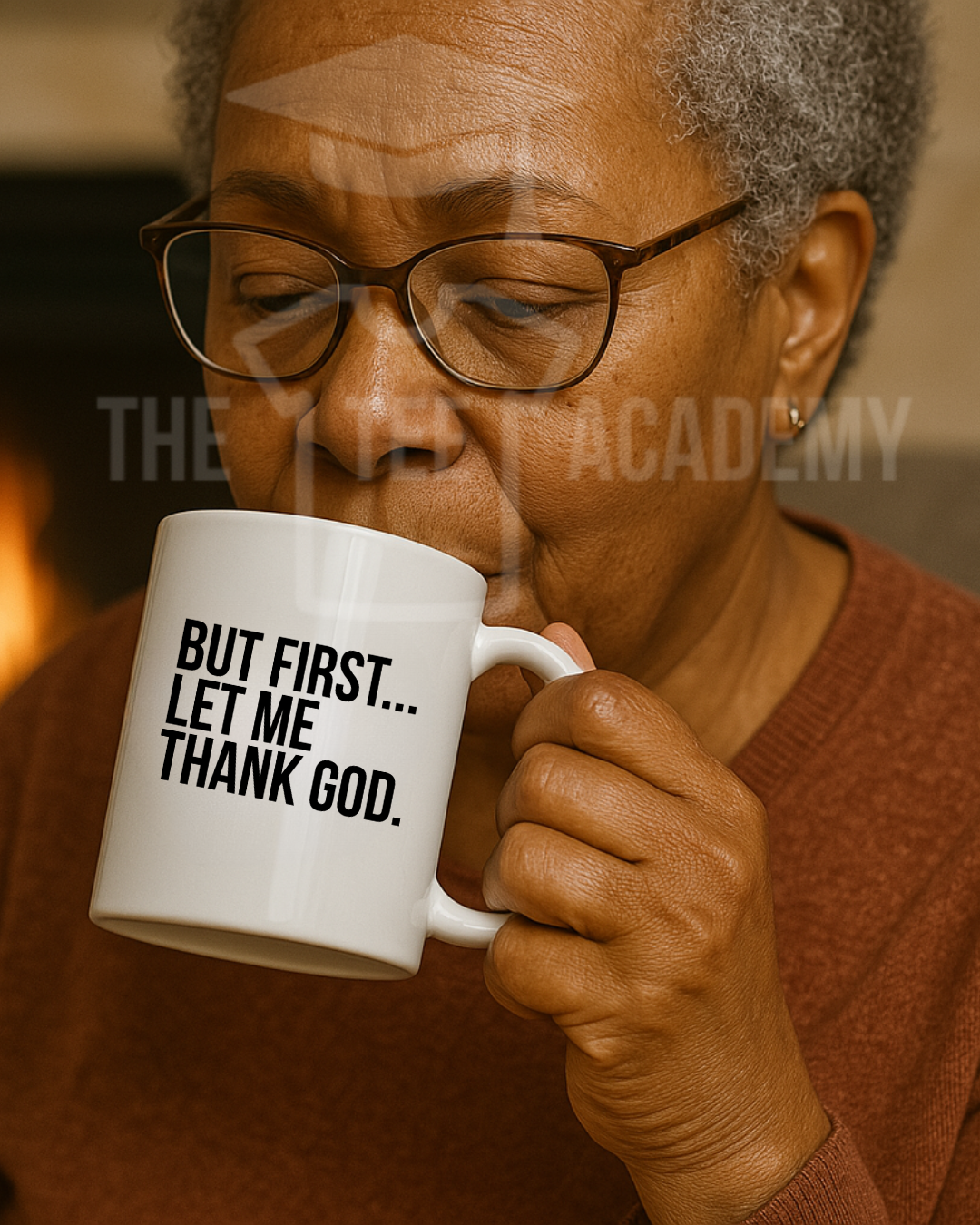 UV DTF Cup Decal- But First, Let Me Thank God
