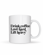 UV DTF Cup Decal - Coffee, Love, Lift