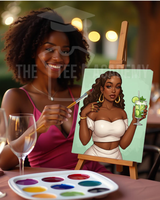 (Sketch Art) Lime Mojito Babe-Screen Print Transfer