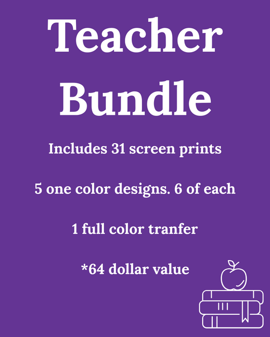 Teacher Screen Print Transfer Bundle