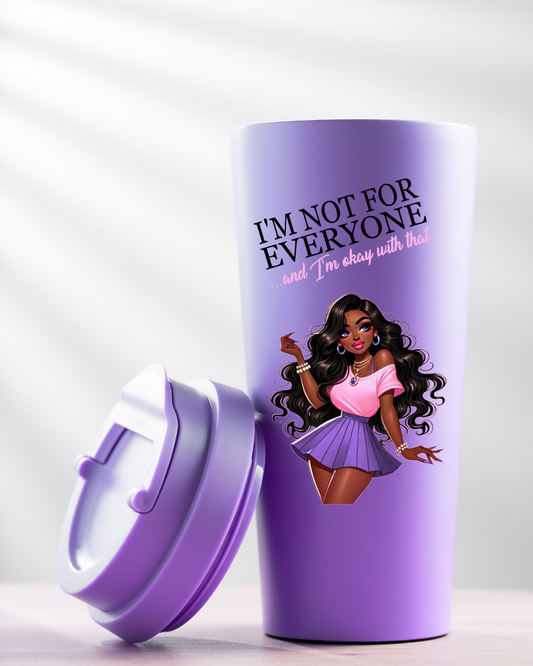 UV DTF Cup Decal - Pink and Purple Baddie (Just Graphic of the girl)