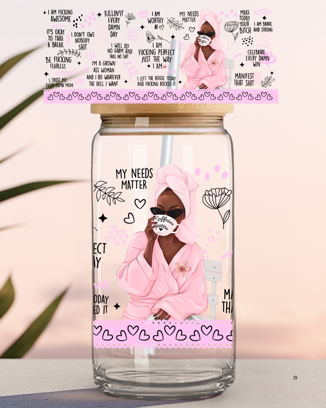 Worthy AF- UV DTF Cup Wrap