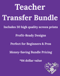 Teacher Screen Print Transfer Bundle
