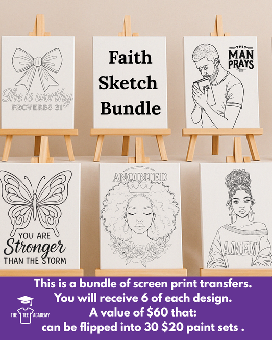 Faith- Sketch Transfer Bundle