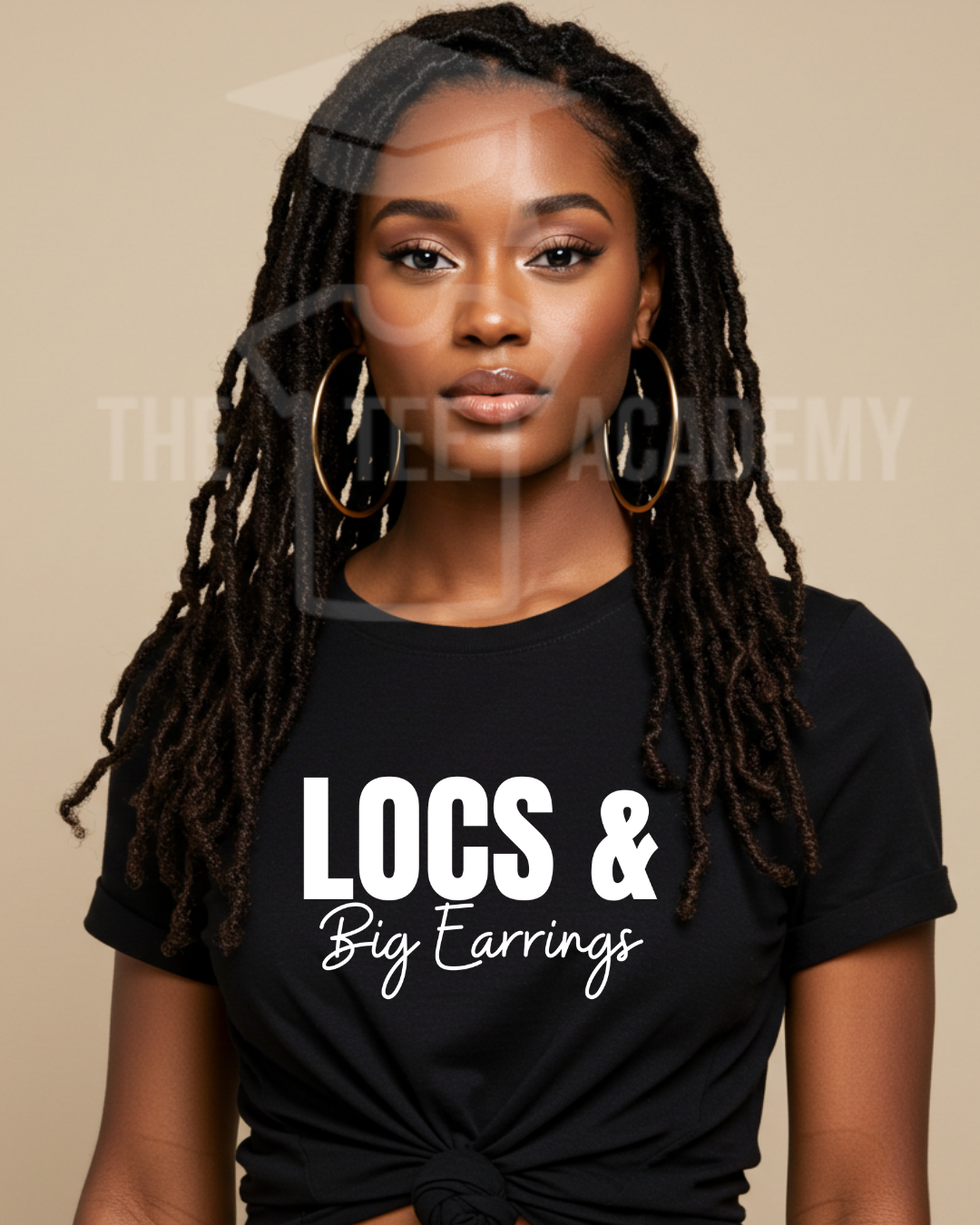Locs And Big Earrings- Screen Print Transfer
