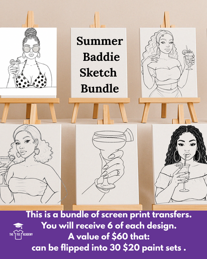 Summer Baddies - Sketch Transfer Bundle
