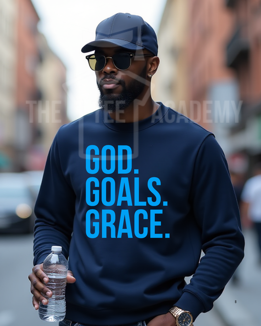 Goals God Grace- Screen Print Transfer