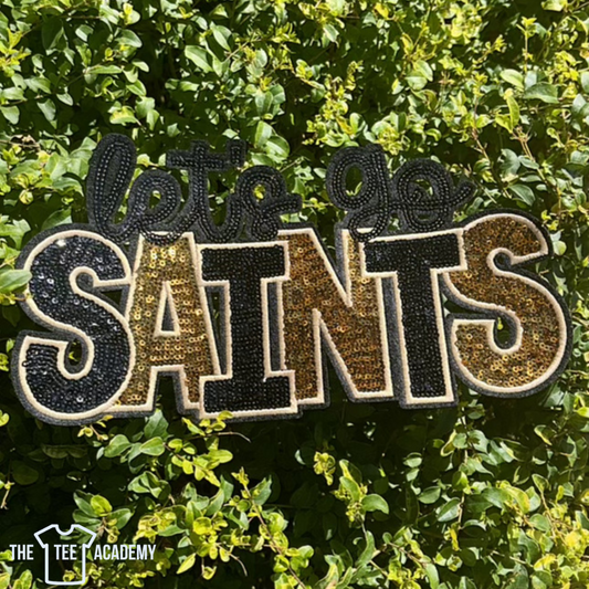 Sequin Patch Transfer- Let's Go Saints