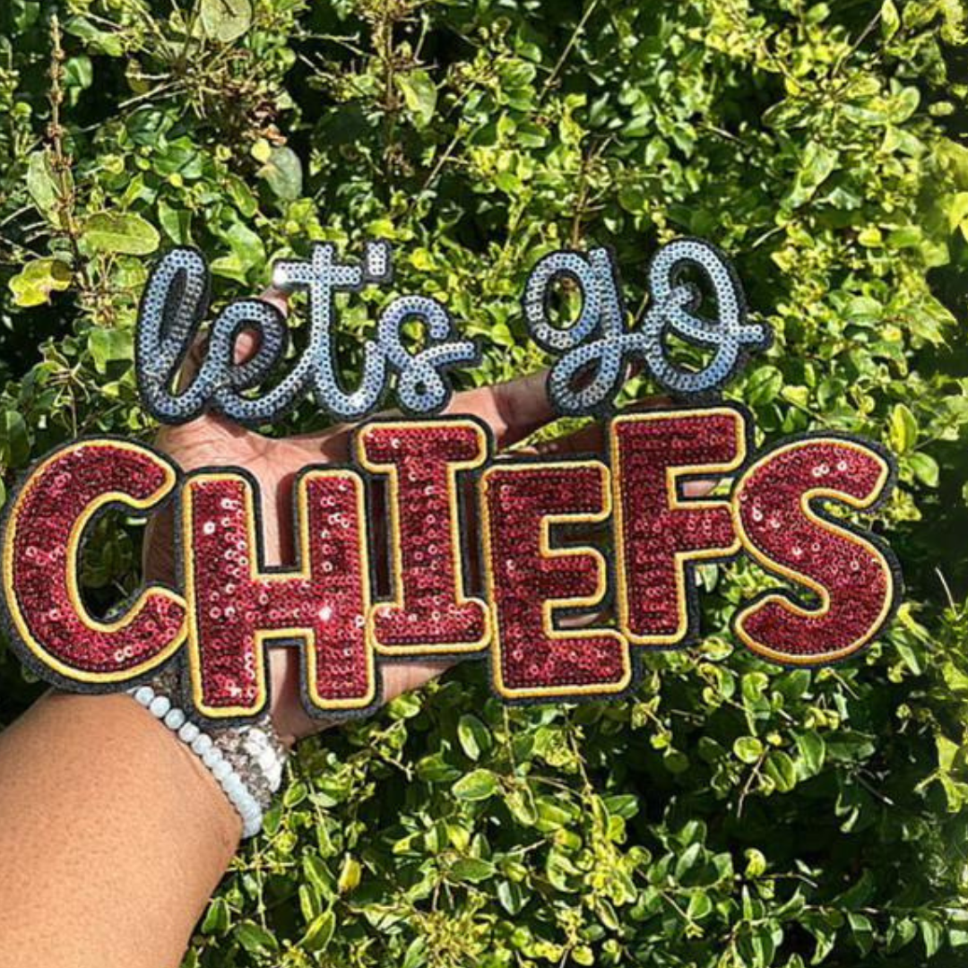 Sequin Patch Transfer- Let's Go Chiefs