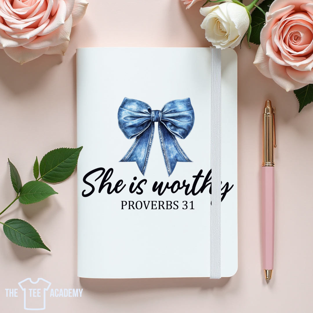 UV DTF Planner Cover Decal - She is Worthy