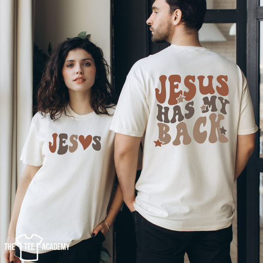 (New) Jesus Has My Back Set- Matte Clear Film Screen Print Transfer