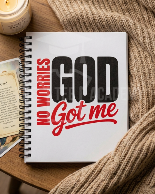 No Worries, God Got Me- UV DTF Planner Cover Decal