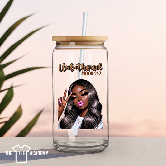 UV DTF Cup Decal - Unbothered 24:7