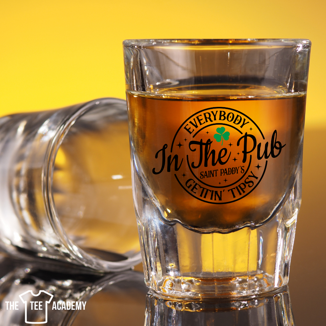 (Shot Glass) In the Pub - UV DTF Cup Decal