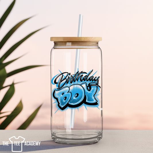 Uv DTF Cup Decal- (Airbrushed) Birthday