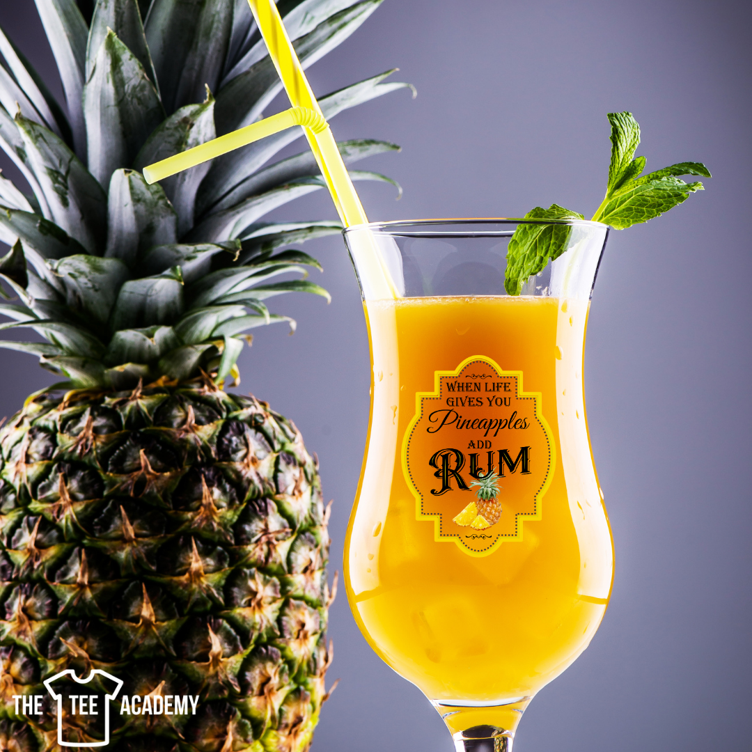 UV DTF Cup Decal- Pineapples Make Rum