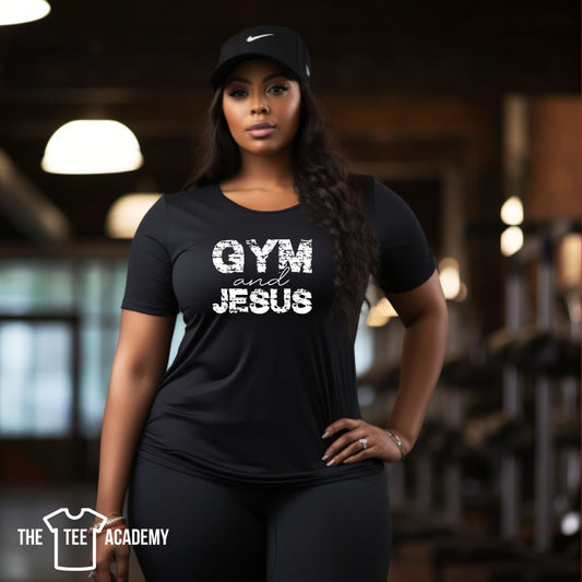 Gym and Jesus  - Screen Print Transfer