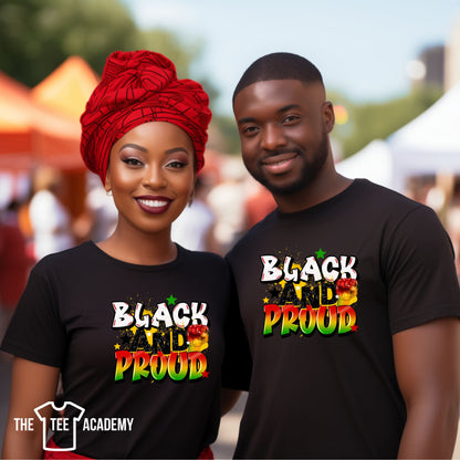 Black And Proud - Matte Clear Film Screen Print Transfer