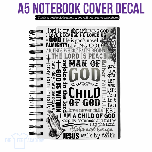 UV DTF Planner Cover Decal - Man Of God