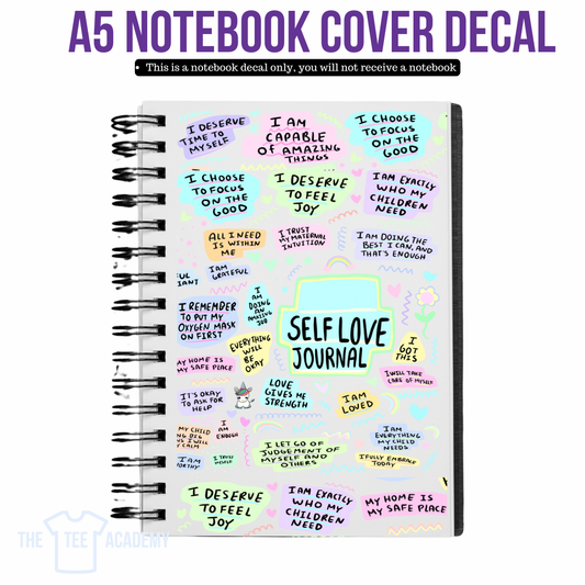 UV DTF Planner Cover Decal - Self Love Journal