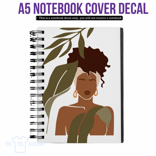 UV DTF Planner Cover Decal - Plant/ Natural Baddie