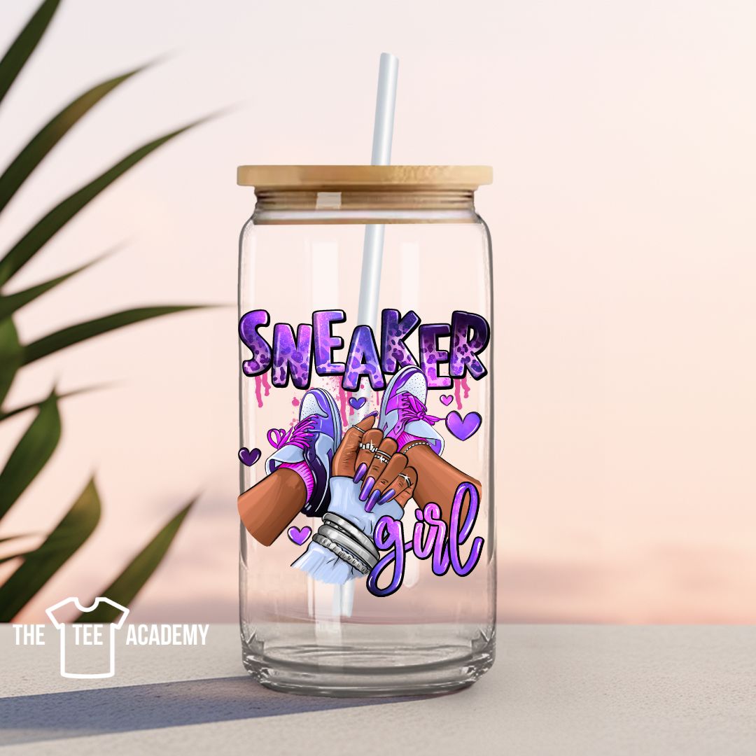 UV DTF Cup Decal - Sneaker Girl