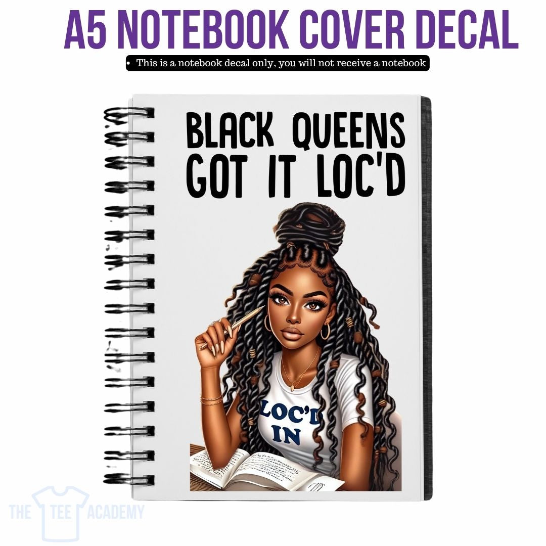 UV DTF Planner Cover Decal - Black Queens Got It Loc'd