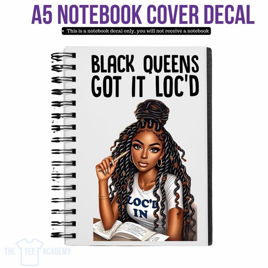 UV DTF Planner Cover Decal - Black Queens Got It Loc'd