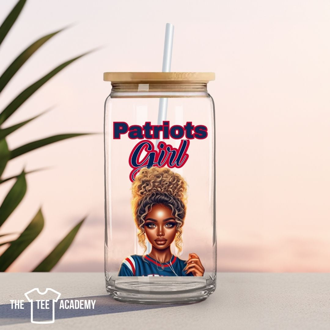 UV DTF Cup Decal- Patriots Girl