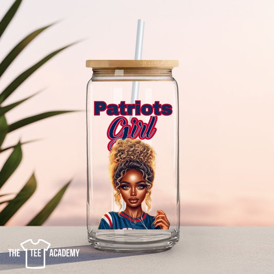 UV DTF Cup Decal- Patriots Girl