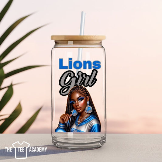 UV DTF Cup Decal- Lions Girl