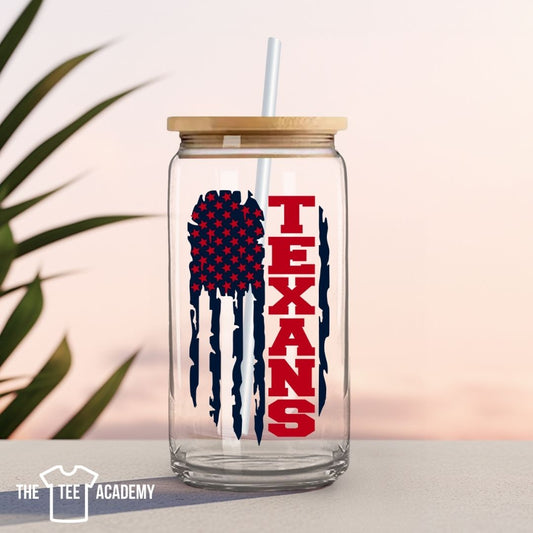 UV DTF Cup Decal- Texans Flag