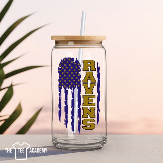 UV DTF Cup Decal- Raven's Flag