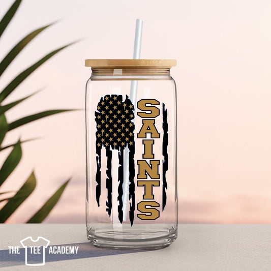 UV DTF Cup Decal- Saints Flag