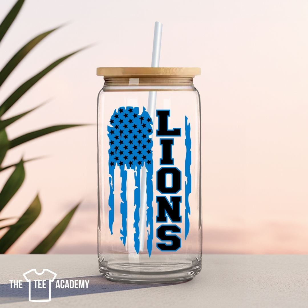 UV DTF Cup Decal- Lions Flag