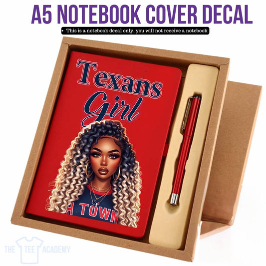 UV DTF Planner Cover Decal - Texans Girl