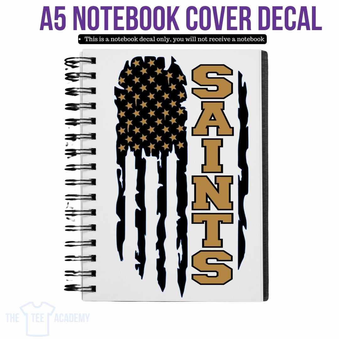 UV DTF Planner Cover Decal - Saints Flag